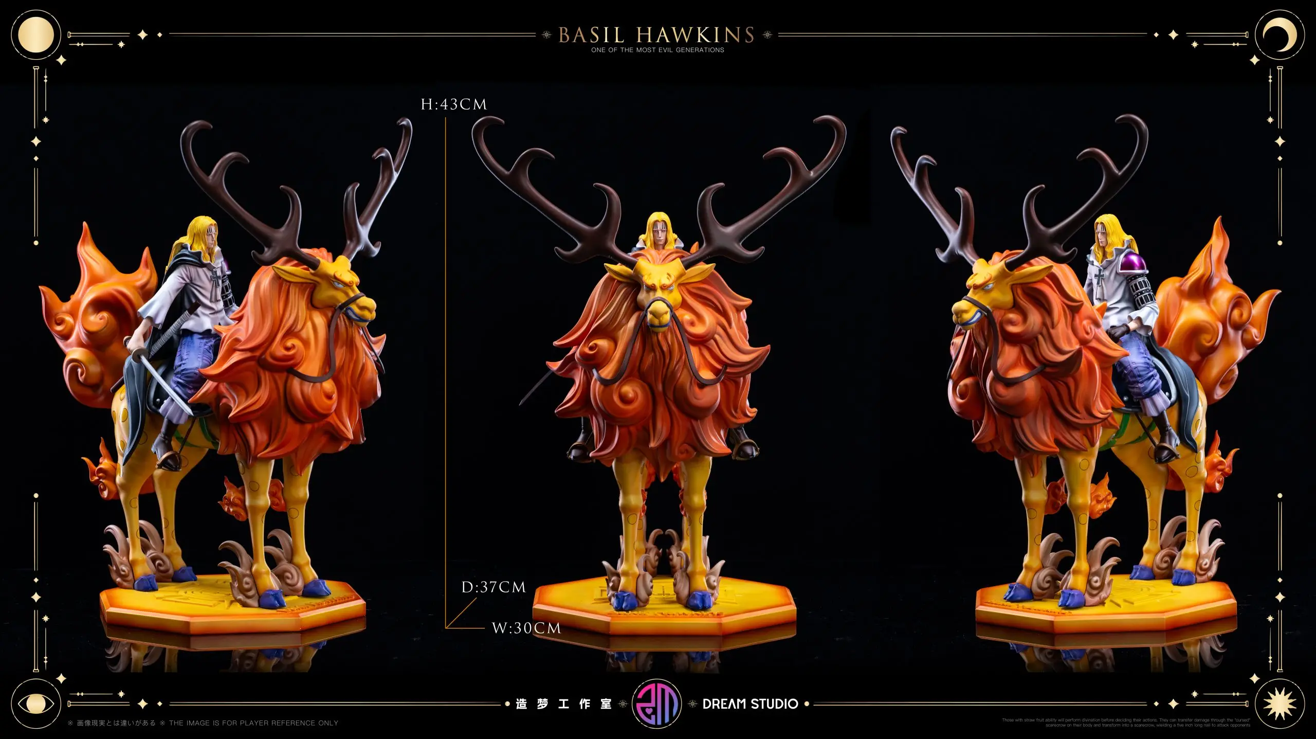 DREAM Studio - One Piece Onigashima Deer-Riding Hawkins Statue(GK)