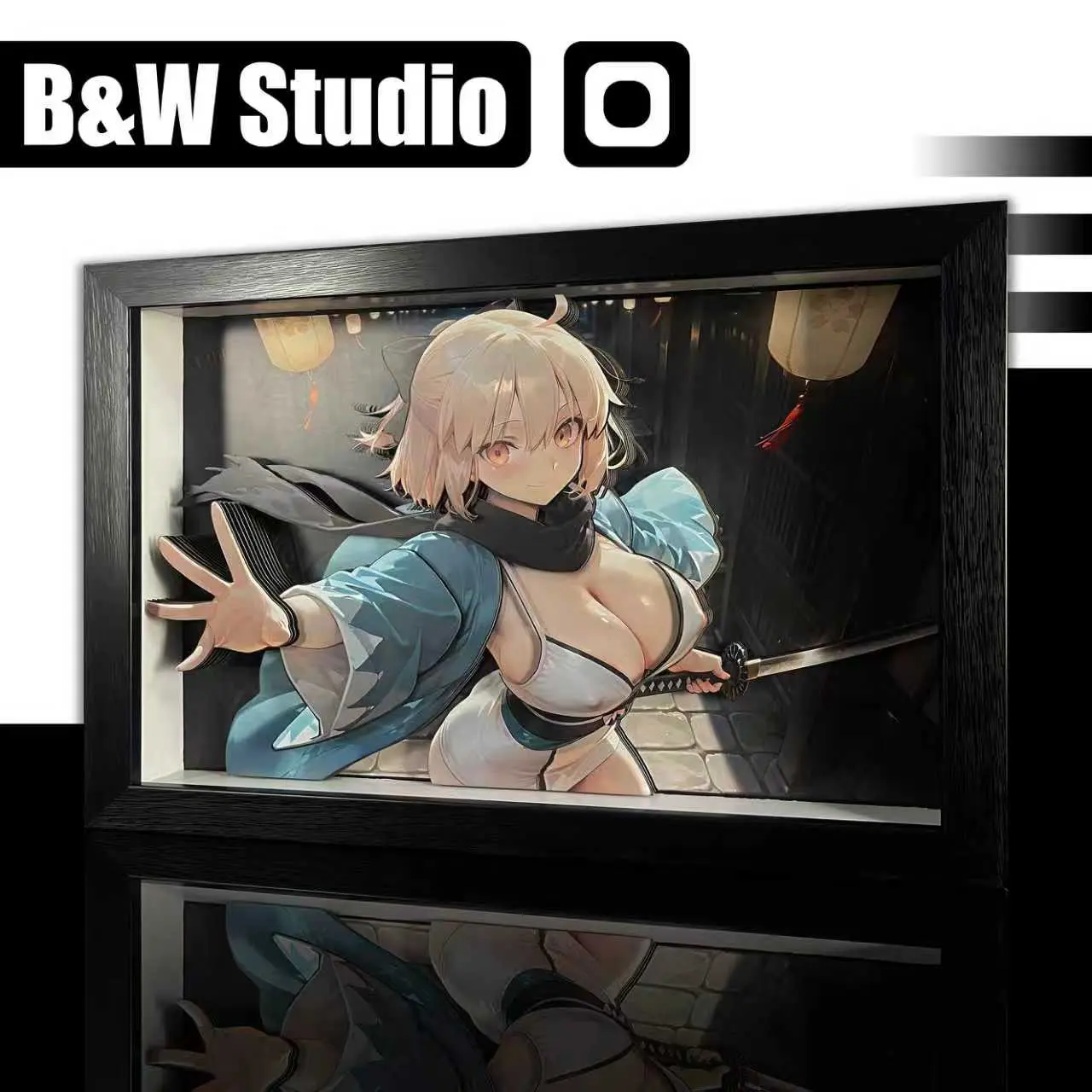 In stock-B&W Studio - Fate 3D Decorative Painting Set #1 Okita Souji
