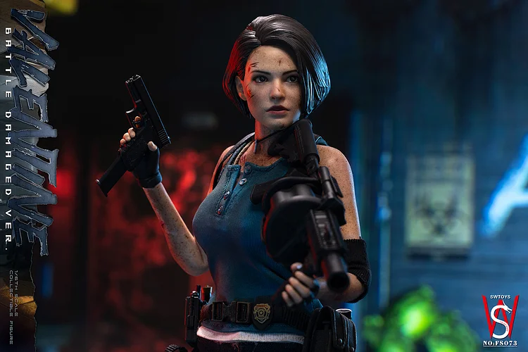 Resident Evil-Valentine Jill FS073 1/6 Battle Damaged Action Figure, Soldier, SWTOYS STUDIO, Pre-sale-KWII-GK