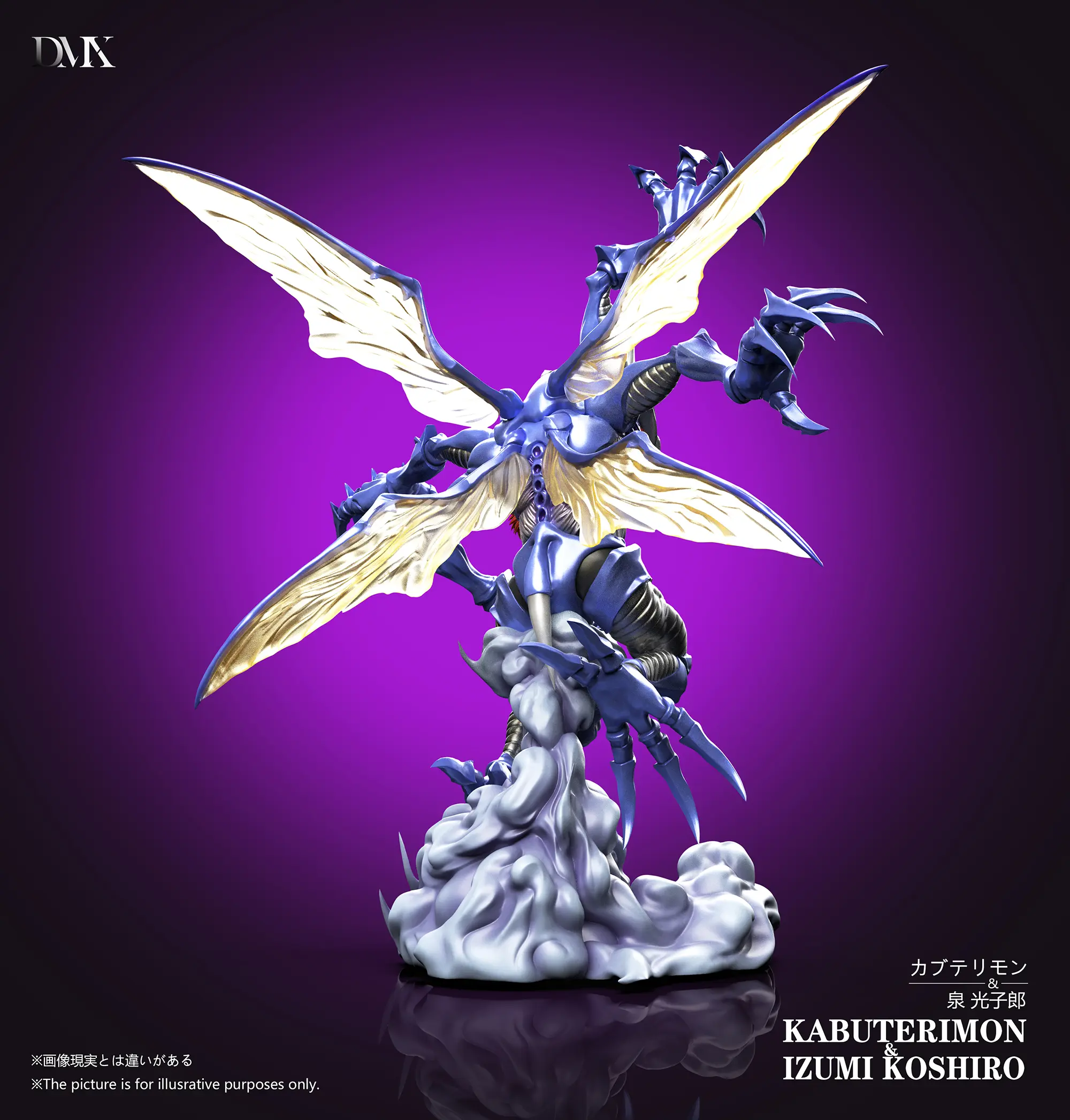 DMX Studio -Digimon Generation 1 Riding Posture Series #5 Kabuterimon X Izumi Kōshirō Statue