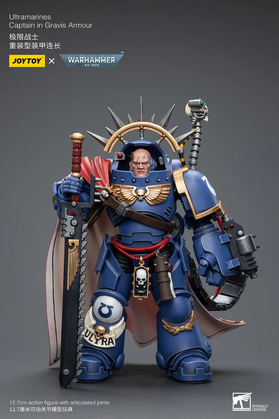 JoyToy Warhammer 40K - Ultramarines Captain in Gravis Armour 1/18 Scale Action Figure