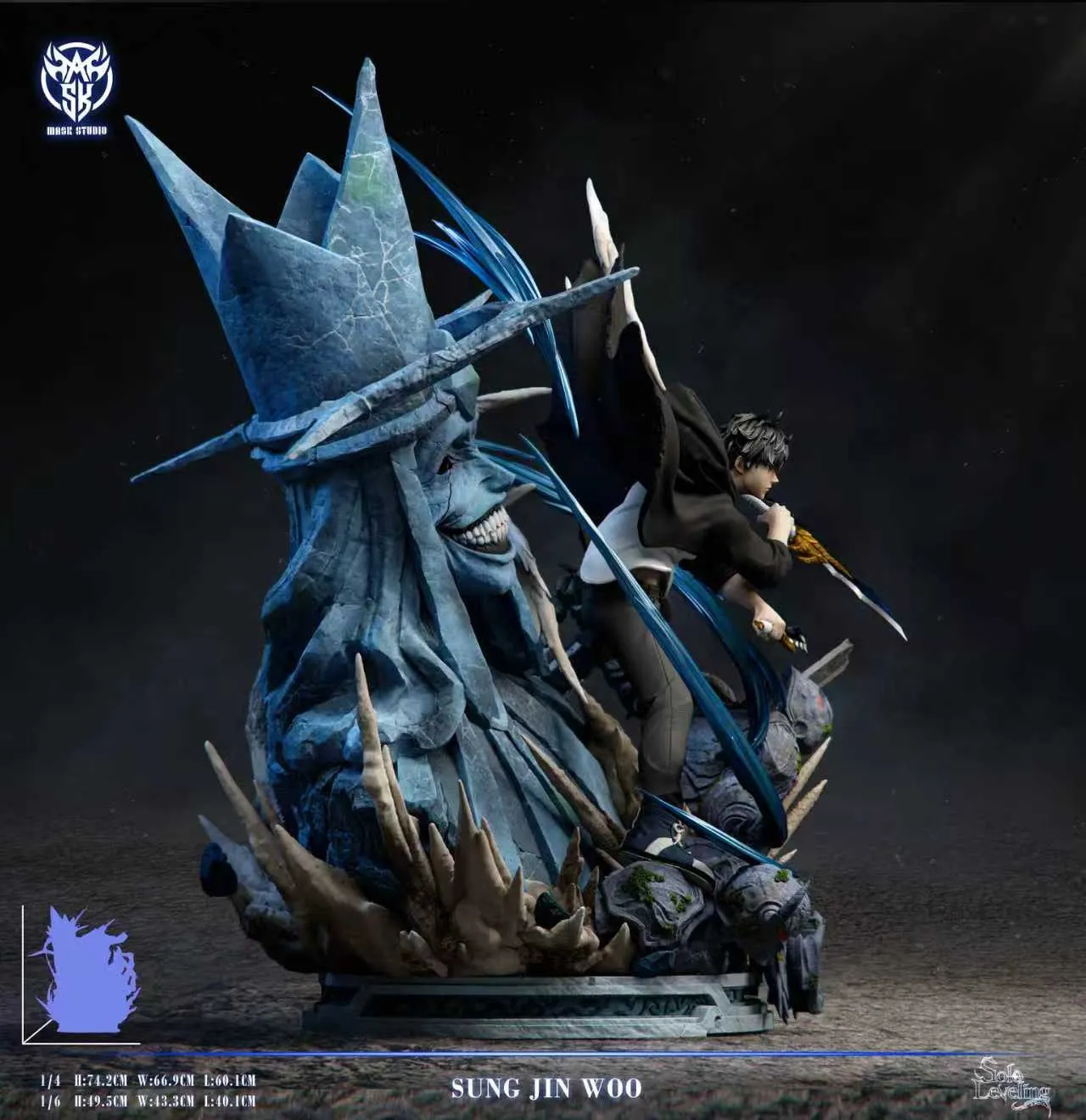 Mask Studio - Sung Jin Woo VS Statue of God Solo Leveling Statue