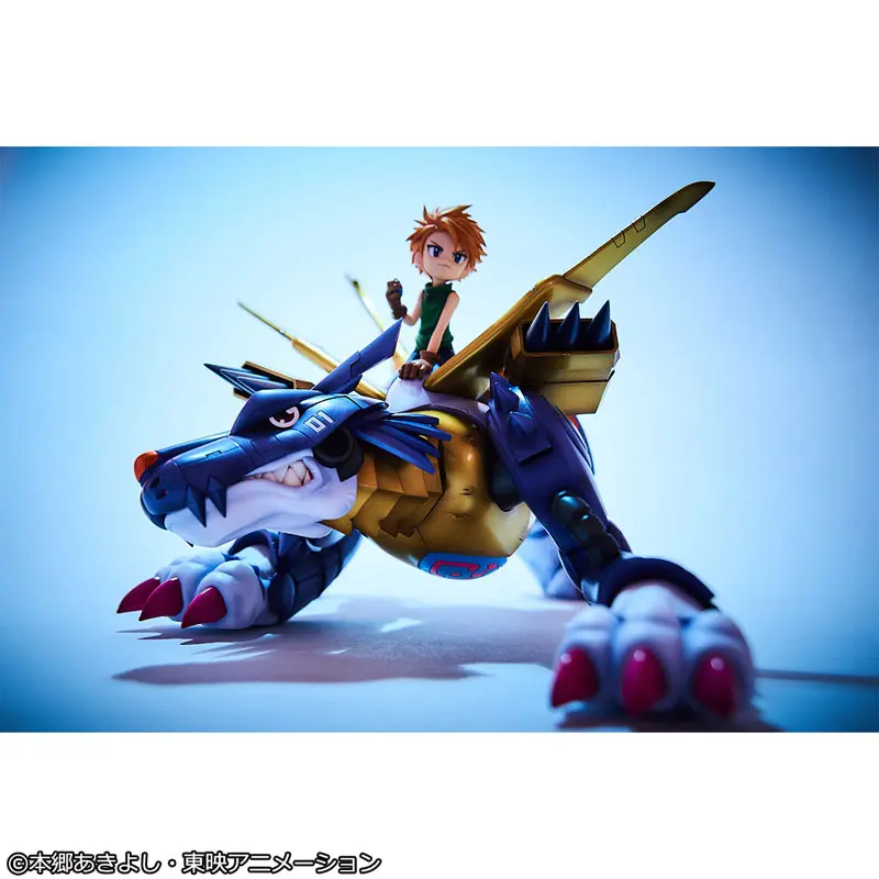 MegaHouse - Precious G.E.M. Series Digimon Adventure Metal Garurumon & Yamato Ishida Complete Figure (Licensed)Statue (GK)