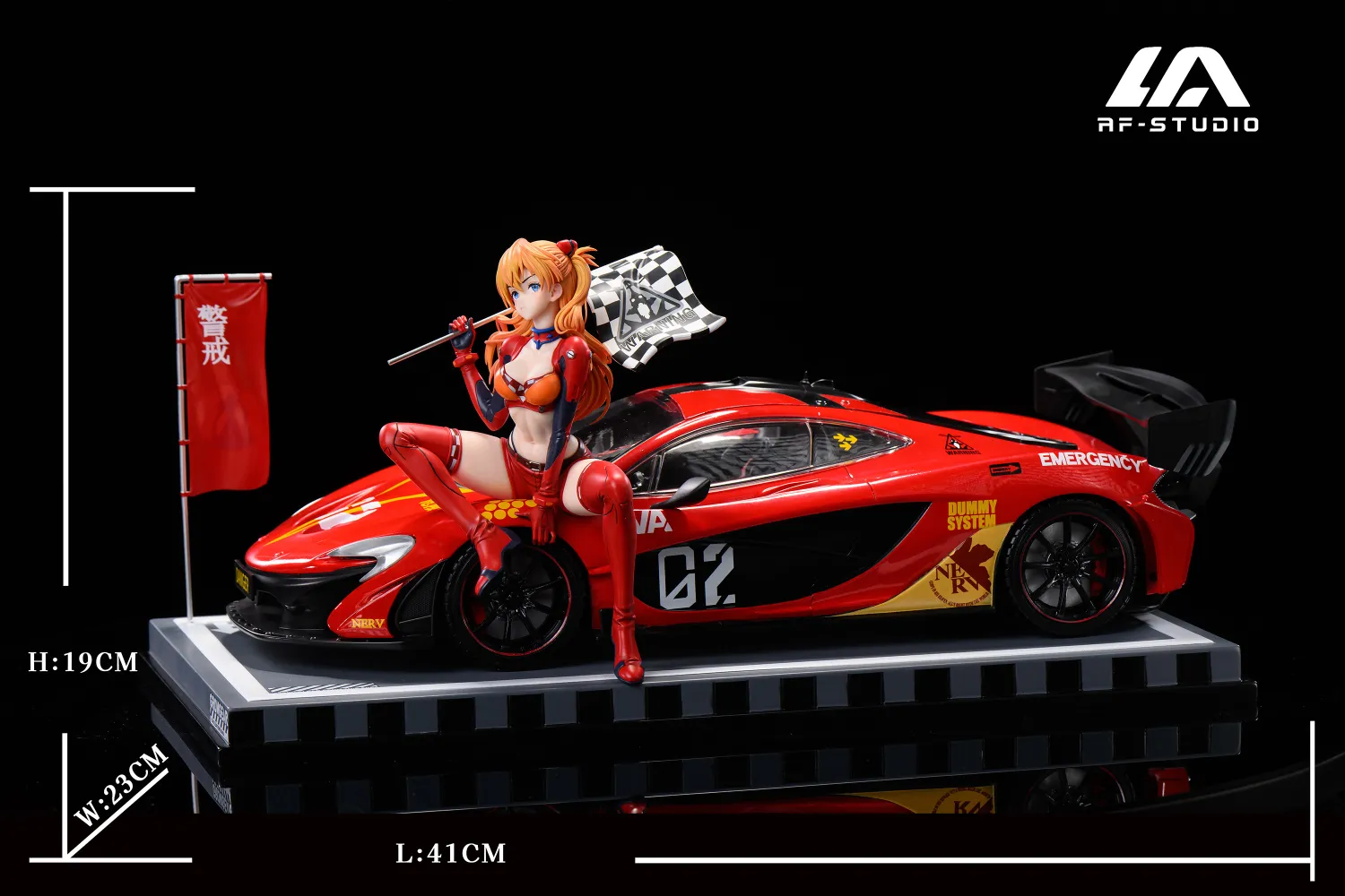 AF Studio - Soryu Asuka Langley McLaren Sports Car Neon Genesis Evangelion Statue