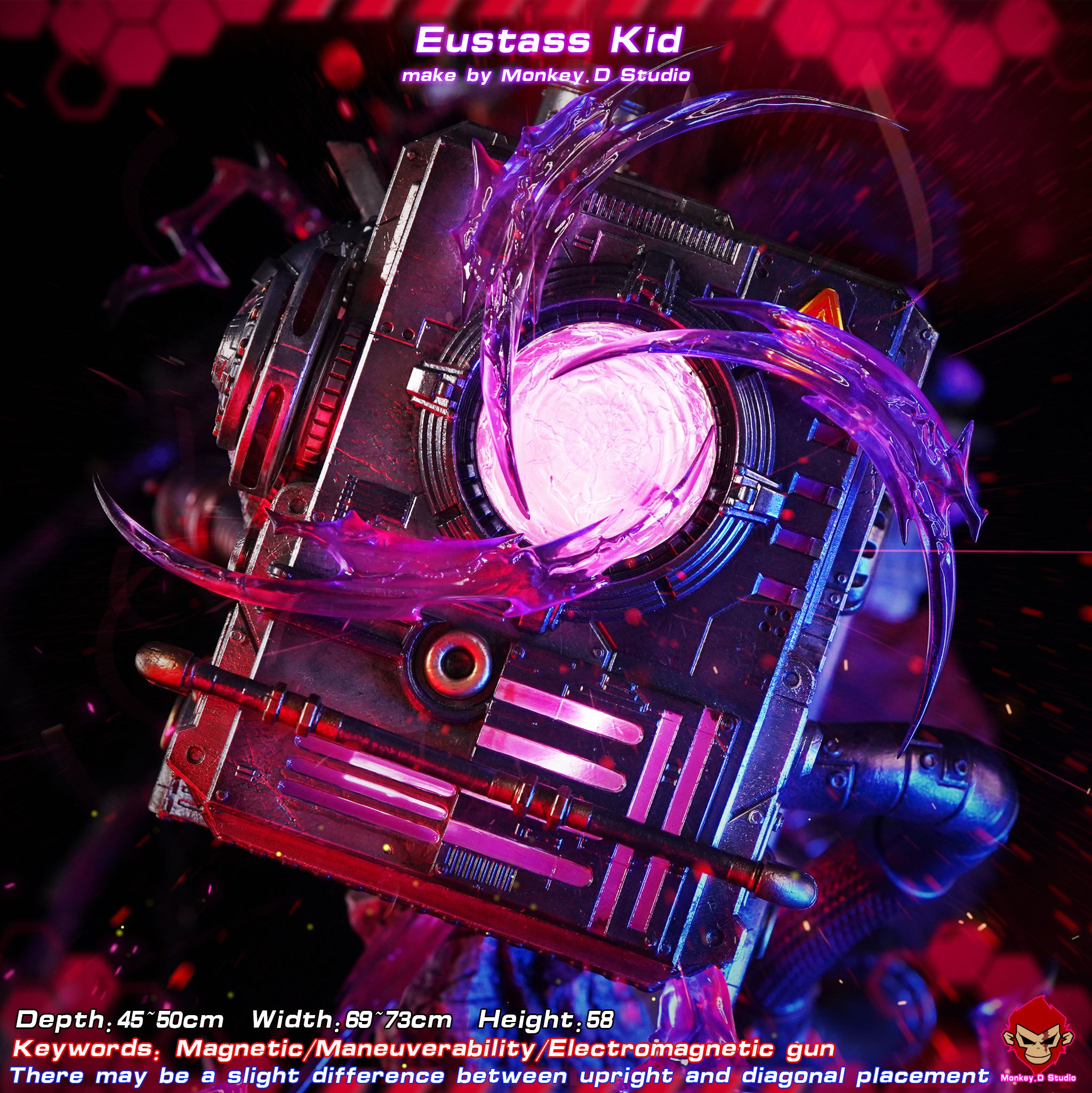 Pre-sale One Piece Series The Age of Evil - The Third Captain Resonance Series - Eustace Kidd Keywords Electromagnetic Gun, Magnetic Suction, Mobility Scale 1/6 Depth, Width, and Height 45~50cm / 69~73cm / 58 (GK)-KWII-GK