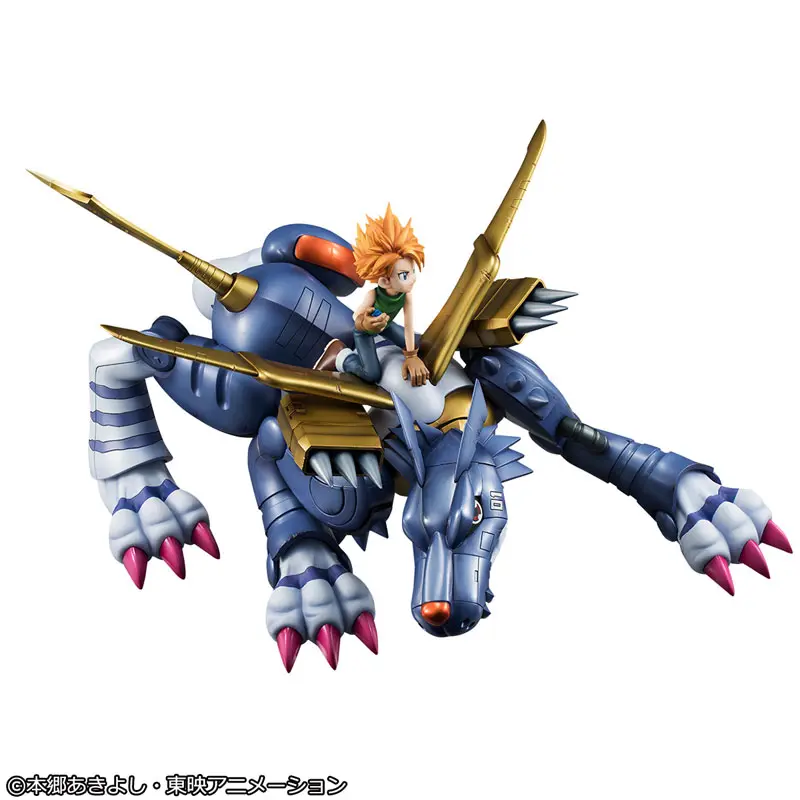 MegaHouse - Precious G.E.M. Series Digimon Adventure Metal Garurumon & Yamato Ishida Complete Figure (Licensed)Statue (GK)