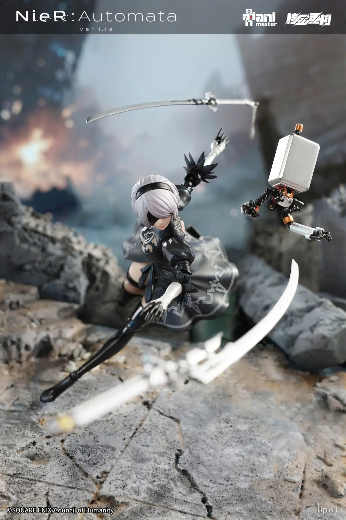 AniMester X Nuclear Gold Reconstruction - YoRHa No.2 Type B - 1/9 Scale Action Figure (Licensed) 