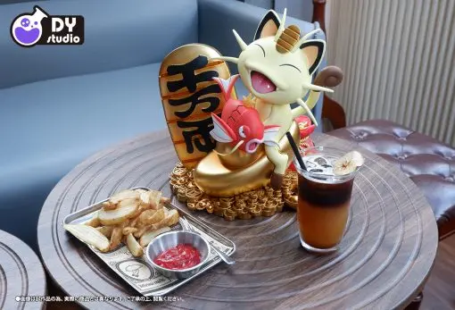 DY Studio - Fish-Eating Meowth Pokemon Statue 