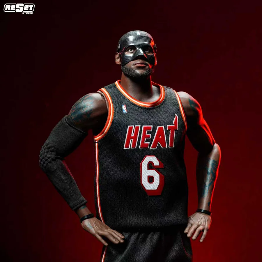 Reset Studio - Miami Heat Black Mask LeBron James 1/6 Scale Collector's Edition Articulated Figure NBA