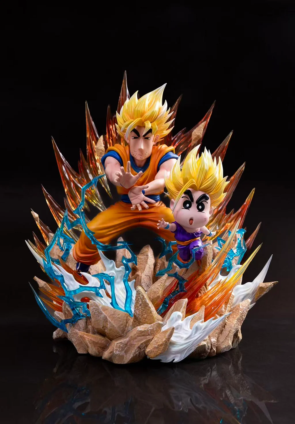 M.H.T Studio - Shinnosuke Nohara X Nohara Hiroshi COS Dragon Ball Father-Son Wave Crayon Shin-chan Statue 