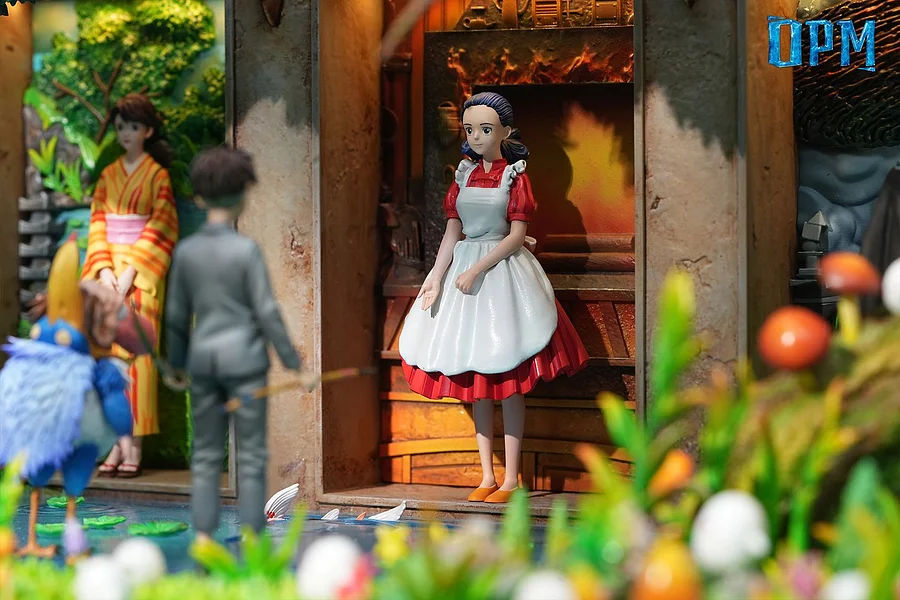 Miyazaki Hayao Desktop Series 008-The Boy and the Heron with LED Statue(GK) -OPM Studio 