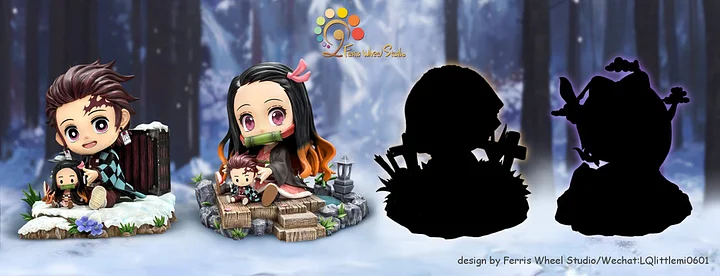 Ferris Wheel Studio - Tanjirou & Nezuko Statue