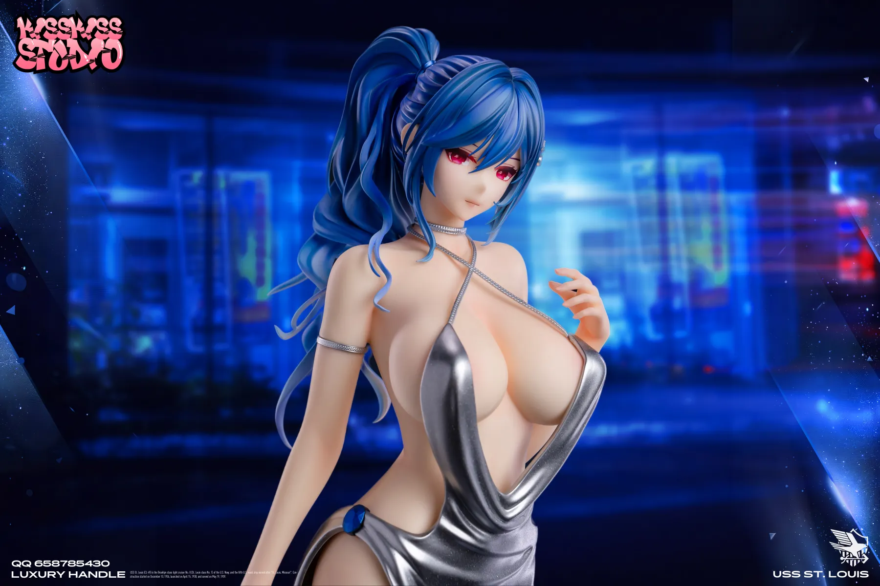 IN STOCK - AZUR LANE RICH WOMAN USS ST  LOUIS 1/4 STATUE(GK) (ADULT 18+)- KISSKISS STUDIO