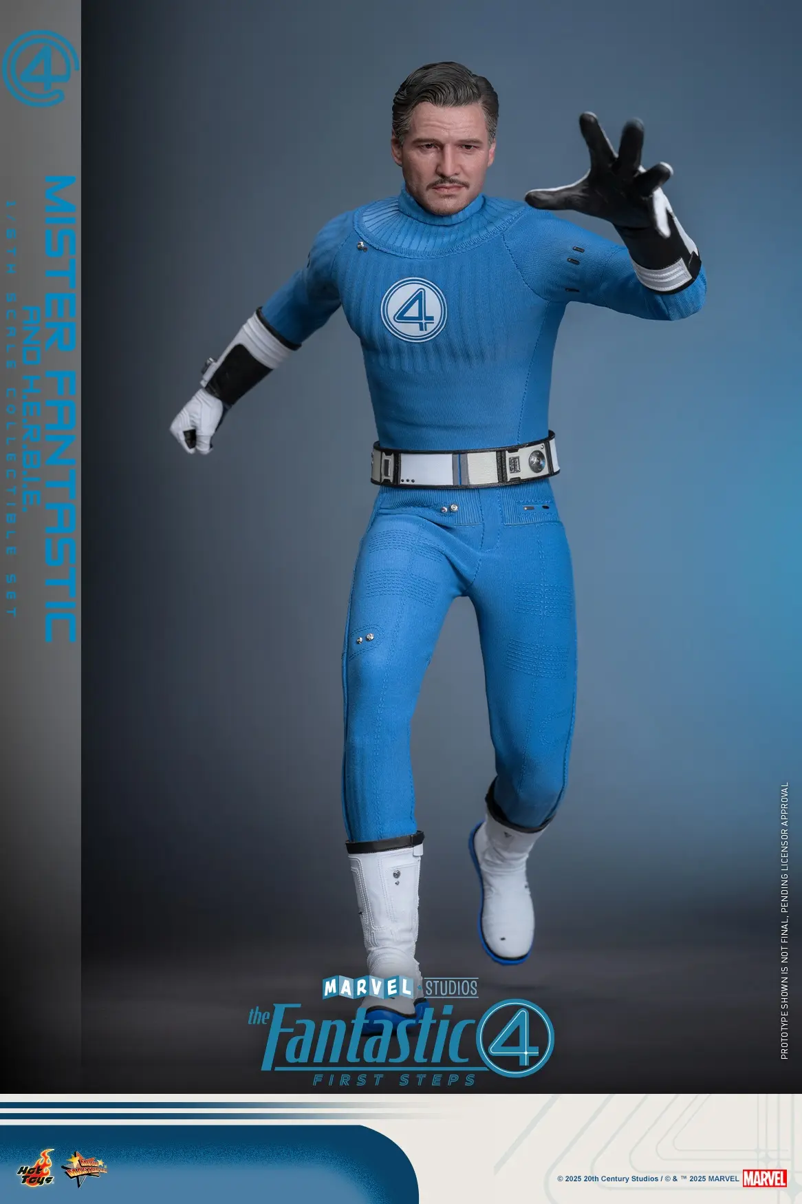 Hottoys - The Fantastic Four: First Steps Mister Fantastic and H.E.R.B.I.E. 1/6th scale Collectible Figure Set MMS821 MMS822 (Licensed) Statue(GK)