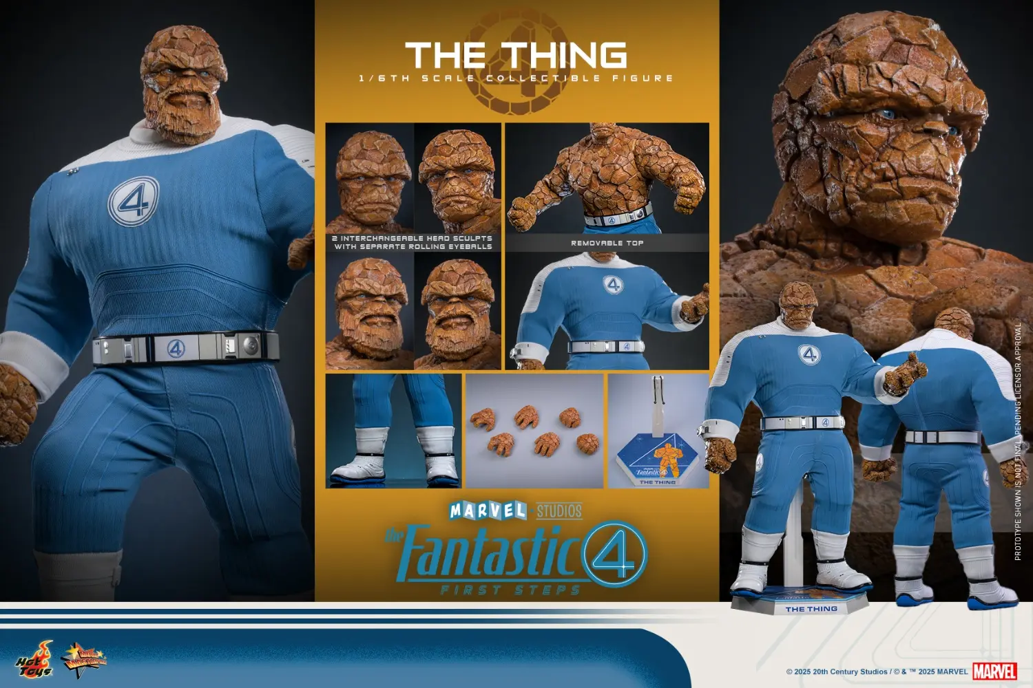 Hottoys - The Fantastic Four: First Steps Galactus Jumbo Sofvi Figure & The Thing SMS001J MMS813 (Licensed)1/6 Statue(GK)