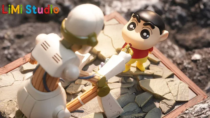 Crayon Shin-chan Shinnosuke and the Robot Dad Statue(GK)-LiMi Studio 