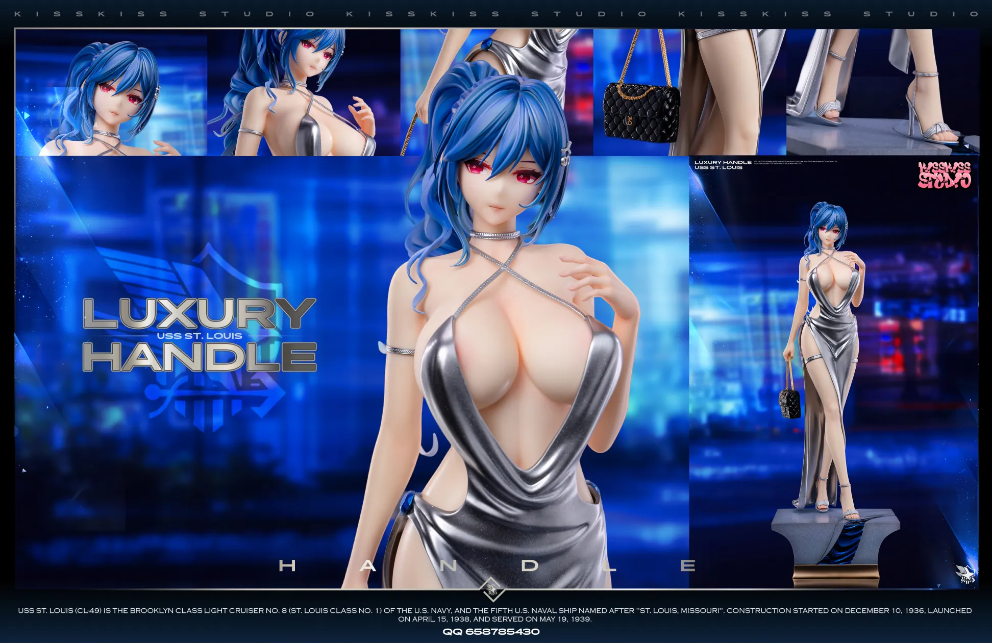 IN STOCK - AZUR LANE RICH WOMAN USS ST  LOUIS 1/4 STATUE(GK) (ADULT 18+)- KISSKISS STUDIO