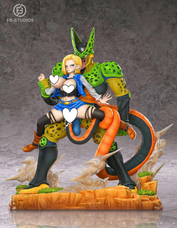 Dragon Ball Android 18 & Cell Statue (GK) Figure(Adult 18+)-FB Studio Pre-sale