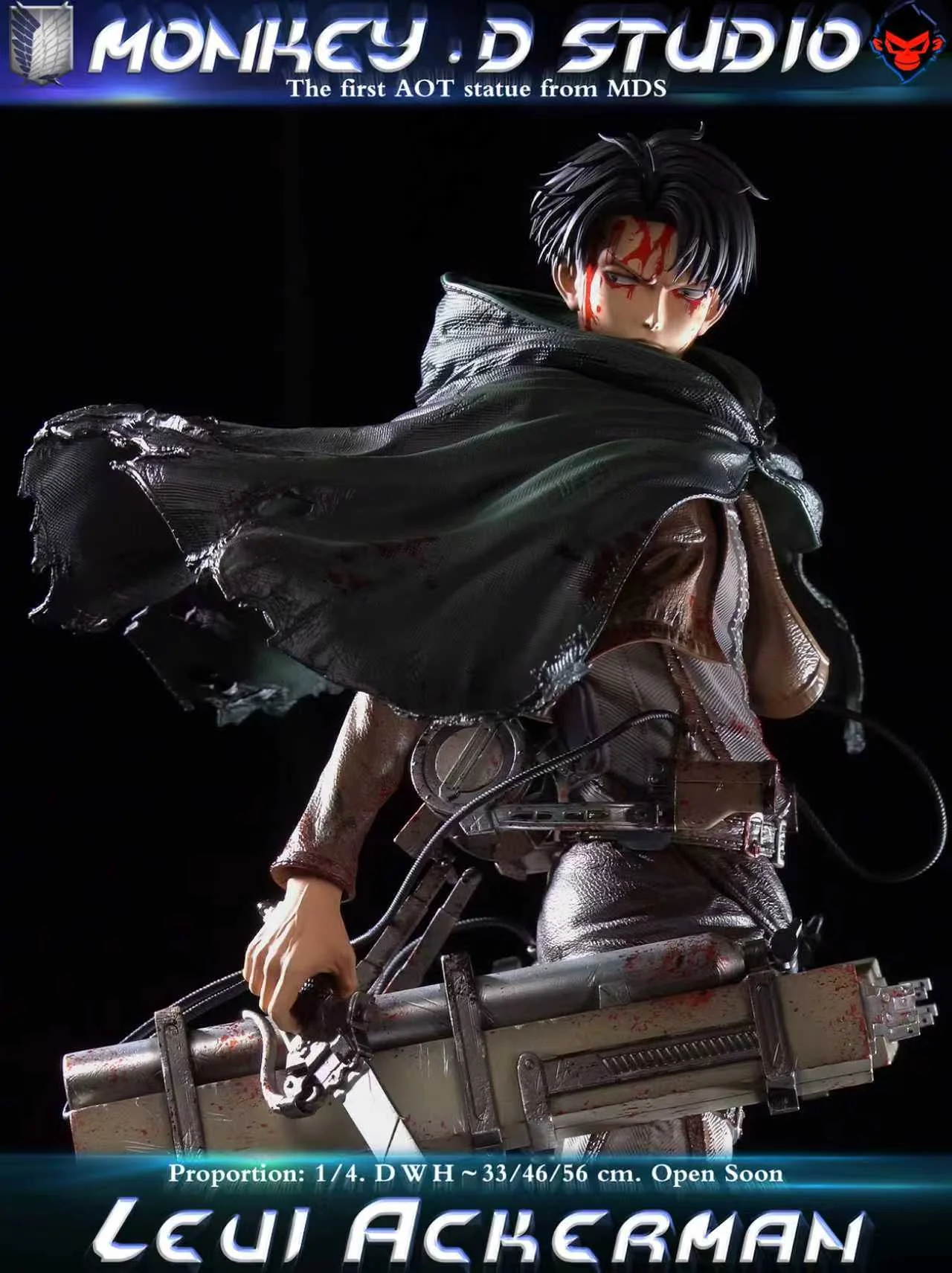Monkey .D Studio - AOT Levi Ackerman 1/4 Statue(GK)