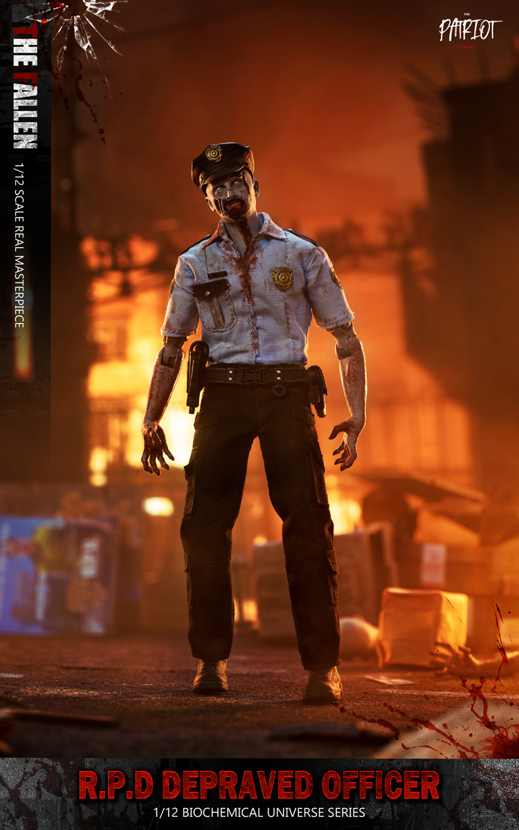 Resident Evil 1/12 Raccoon City R.P.D. Policeman Fallen & Anger Action Figure -Patriot studio