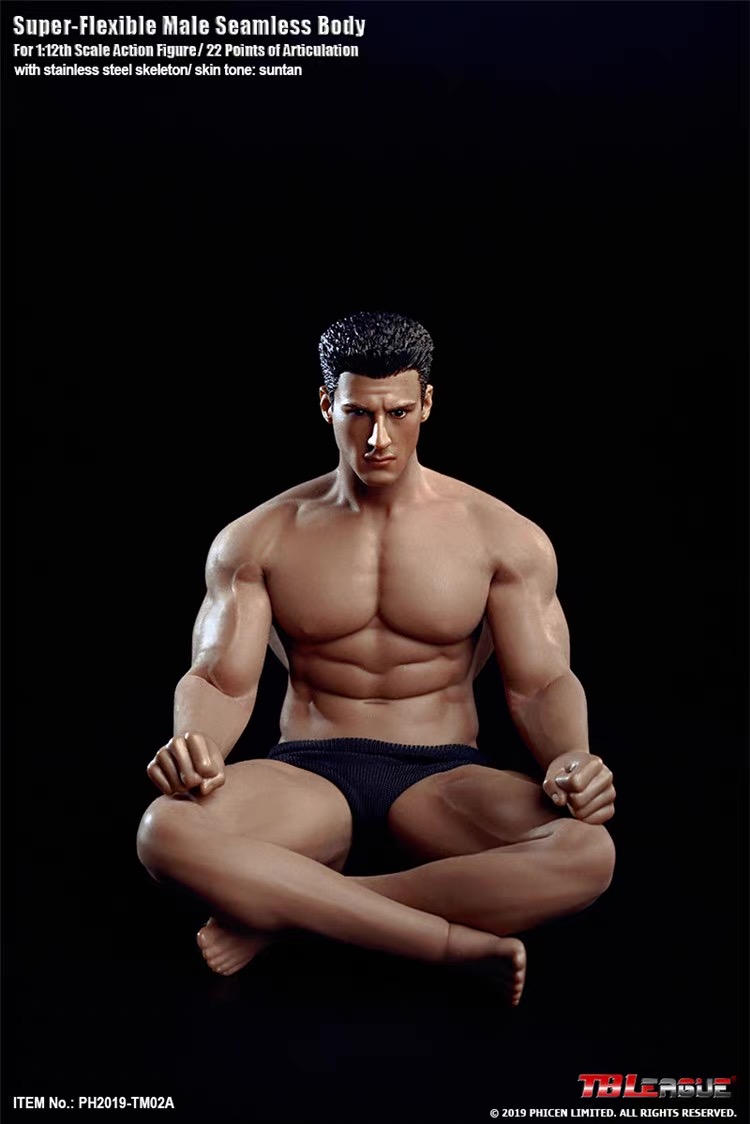 TBLeague TM01A TM02A plastic-coated muscular male figure with head sculpture