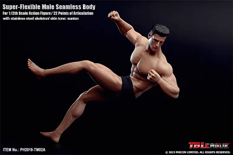 TBLeague TM01A TM02A plastic-coated muscular male figure with head sculpture
