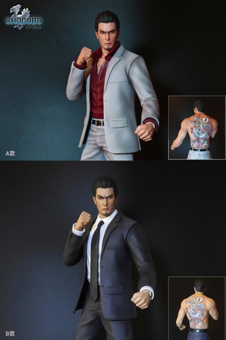 In stock-Yakuza-Kazuma Kiryu White version & blackboard 1/6 statue GK, CHOCOBO studio