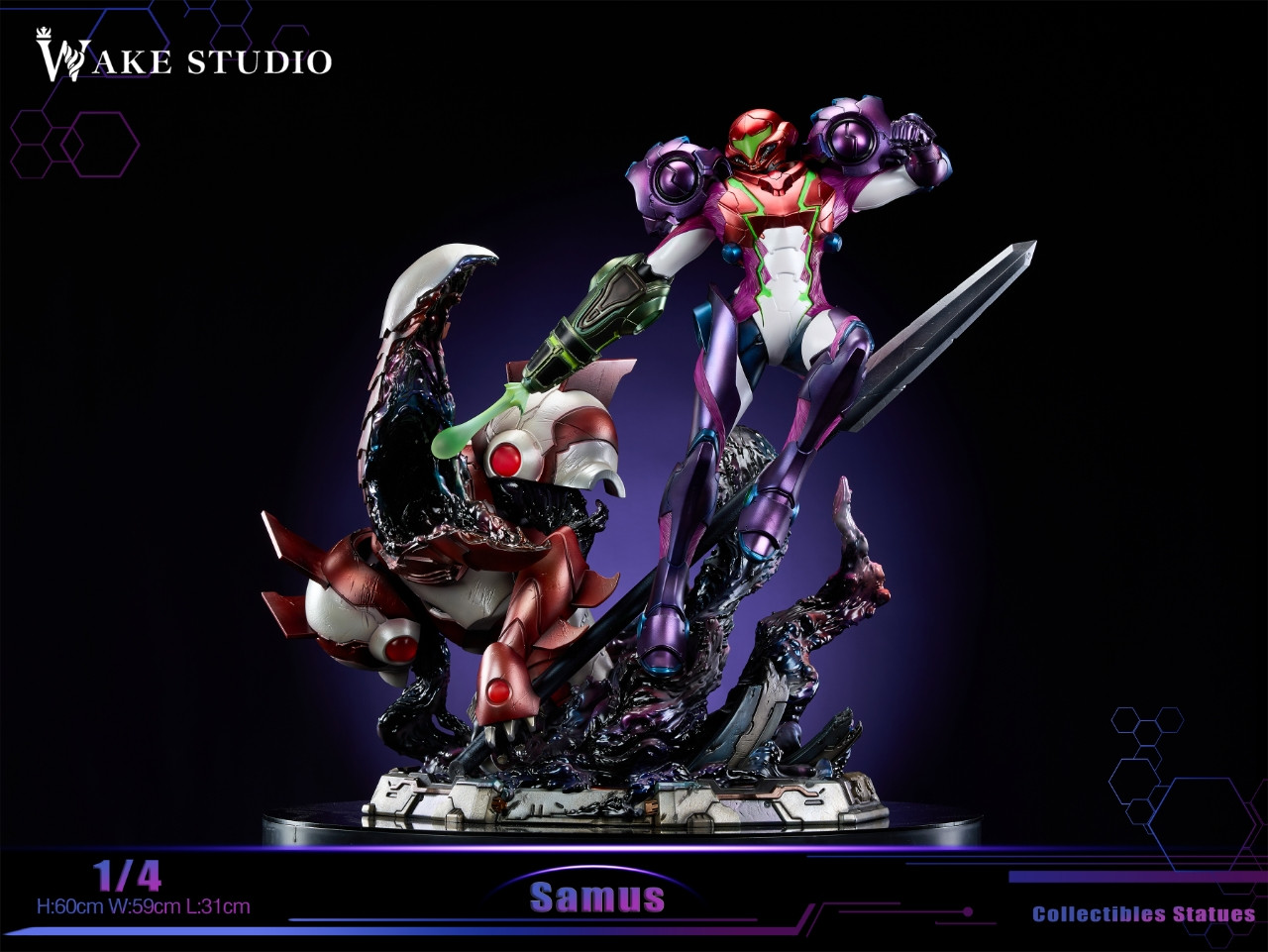 Wake Studio- Metroid Samus Aran with LED Statue(GK)