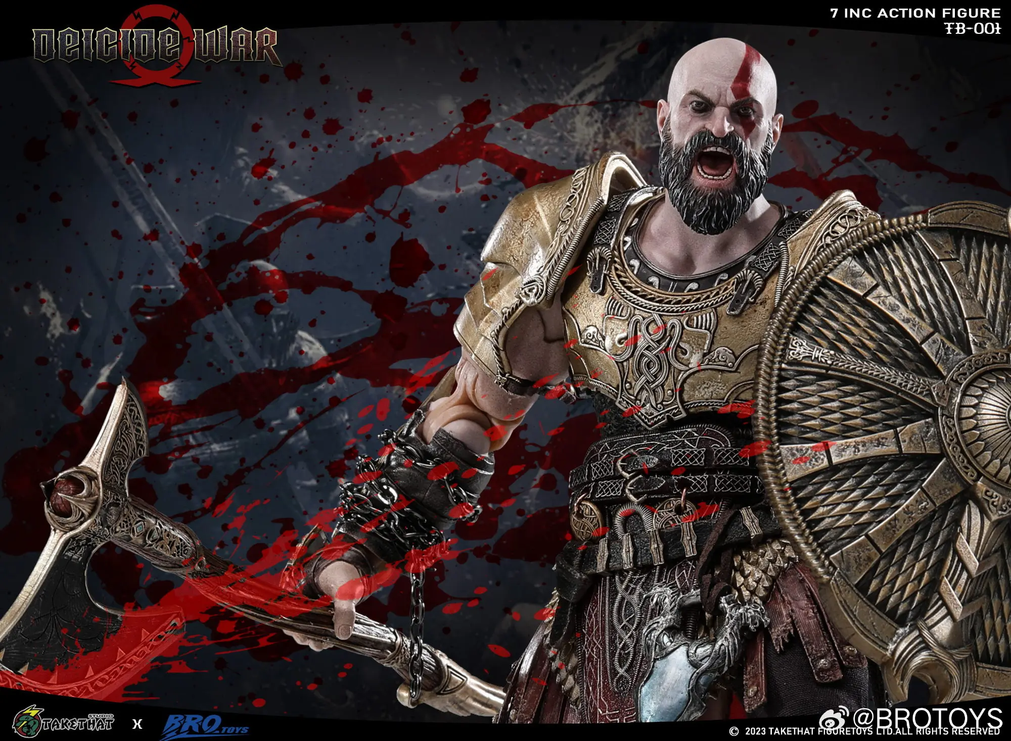 God of War Kratos ACTION FIGURE DEICIDE WAR DELUXE EDITION TB001 -Brotoys Studio & TAKETHAT Studio