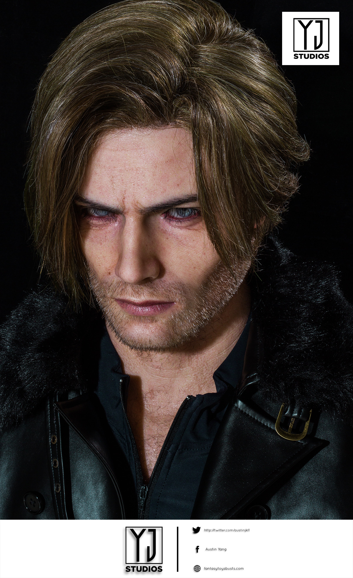 YJStudios Resident Evil 9 Requiem 1:1 Bust of Leon Scott Kennedy