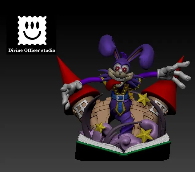 Divine Officer Studio - Yu-Gi-Oh! Cartoon Blue-Eyes White Dragon & Cartoon Dark Rabbit & Scythe Devil Bird Statue(GK)