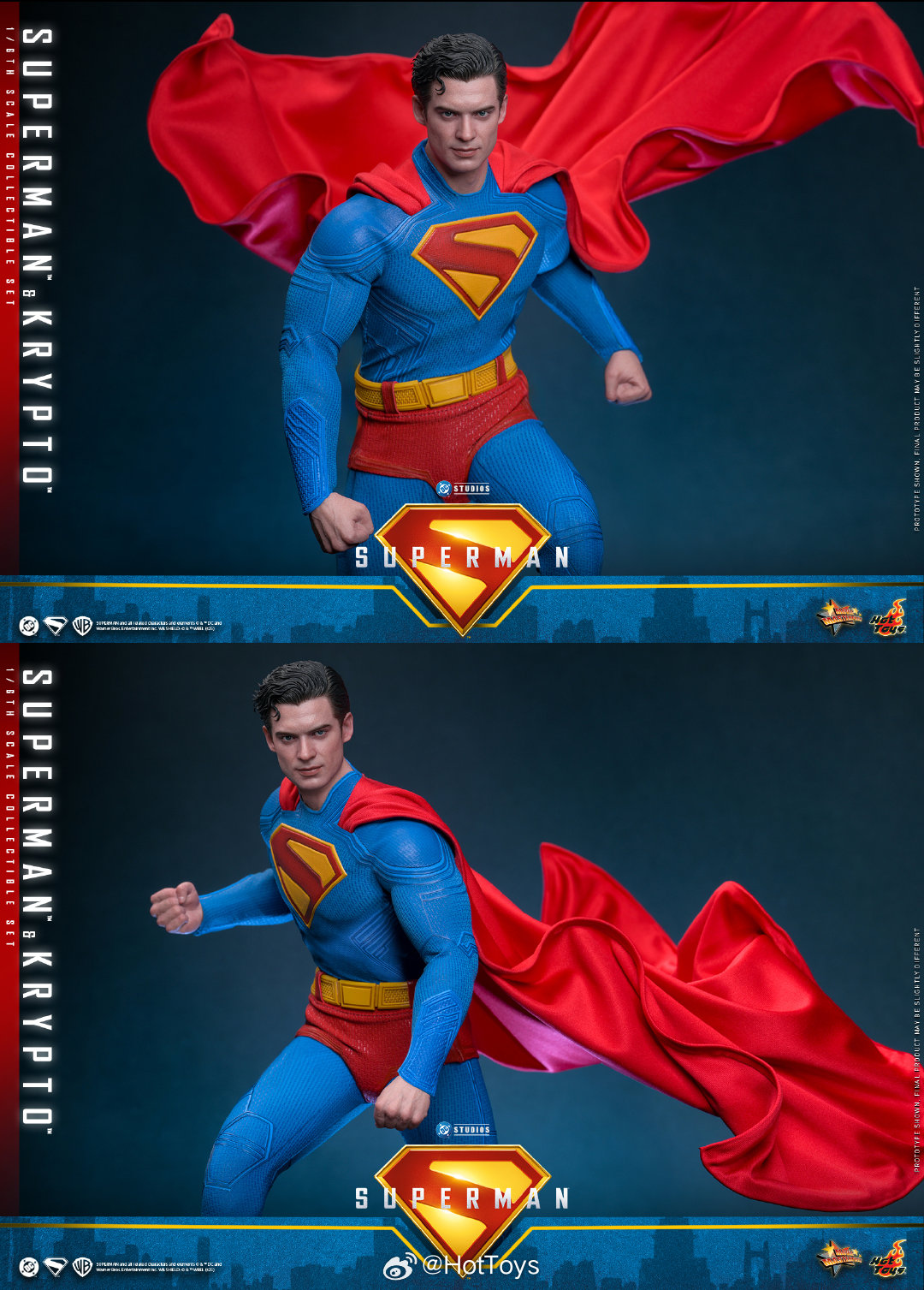 Superman & Krypto 1/6th scale Collectible Set MMS812 (Licensed) Statue(GK)-Hottoys