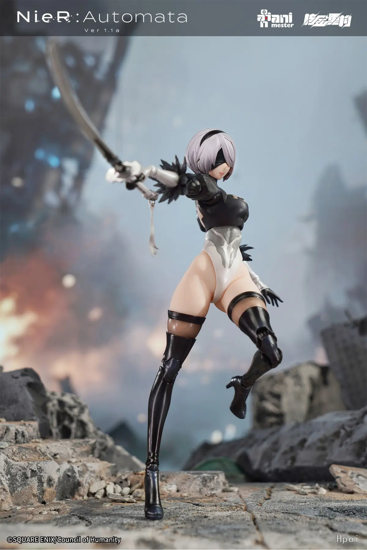 AniMester X Nuclear Gold Reconstruction - YoRHa No.2 Type B - 1/9 Scale Action Figure (Licensed) 