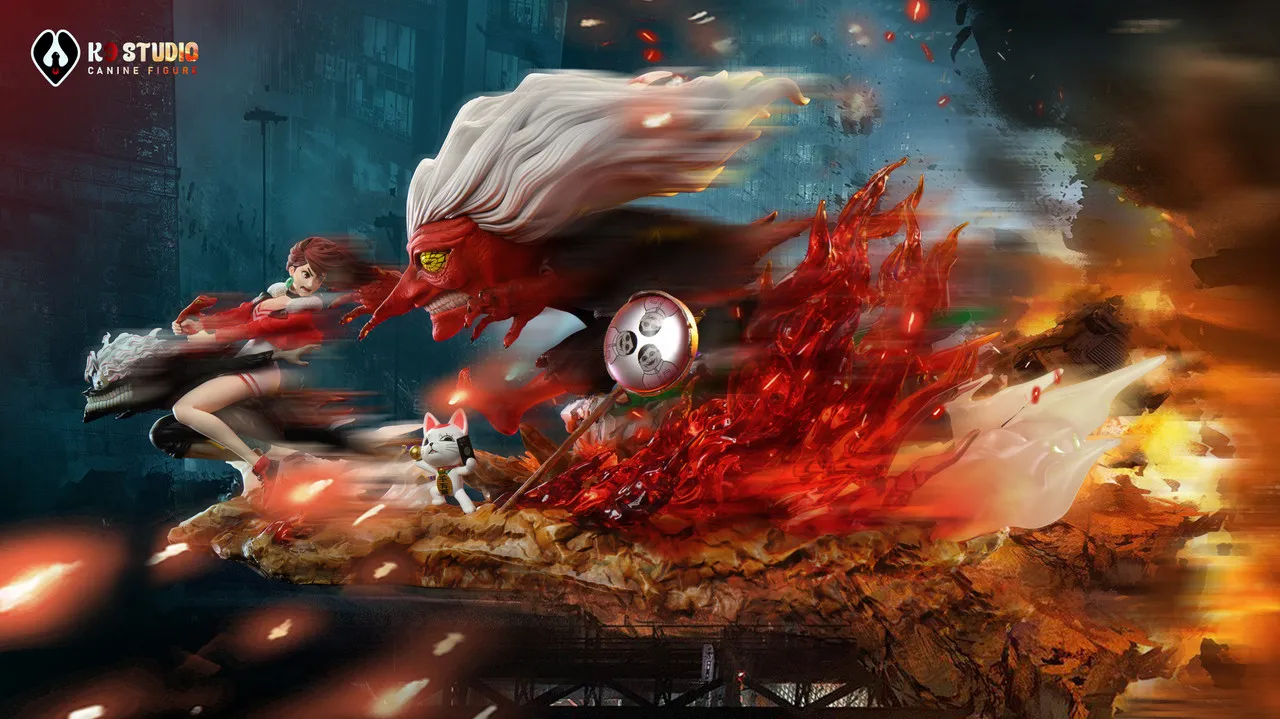 K9 Studio 1/6 Dandadan Turbo Granny Chasing Statue(GK) 