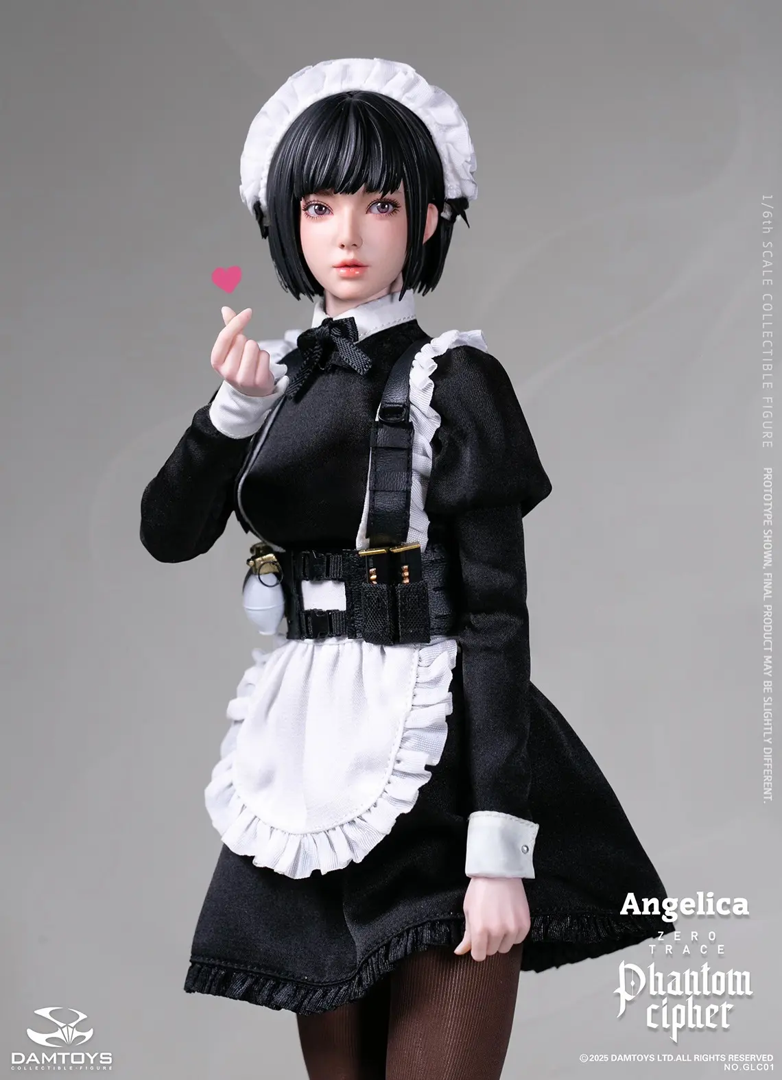 DAMTOYS - 1/6th scale PHANTOM CIPHER: ZERO TRACE ANGELICA Original Story Collectible Action FigureGLC01 (Licensed)