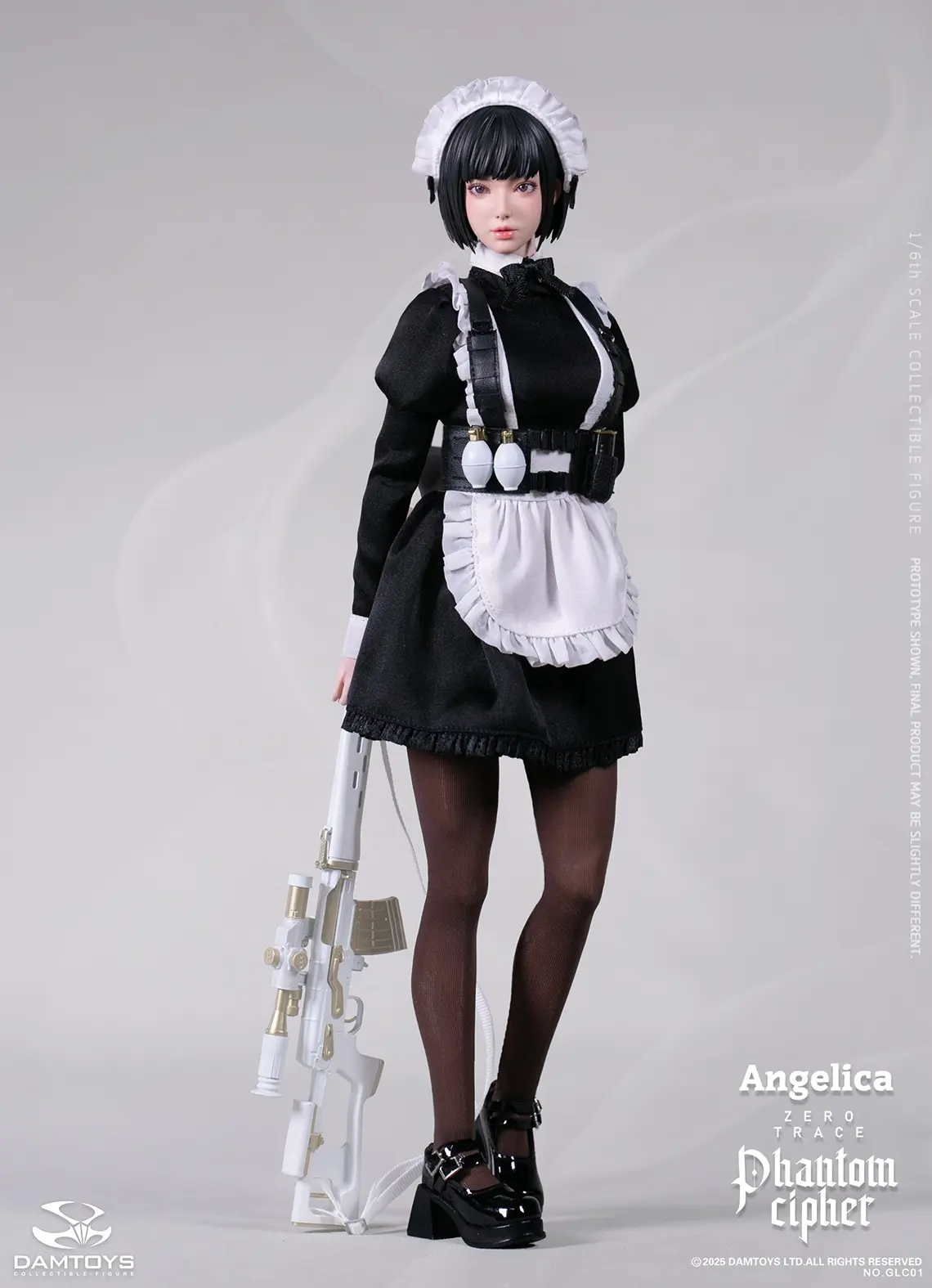 DAMTOYS - 1/6th scale PHANTOM CIPHER: ZERO TRACE ANGELICA Original Story Collectible Action FigureGLC01 (Licensed)