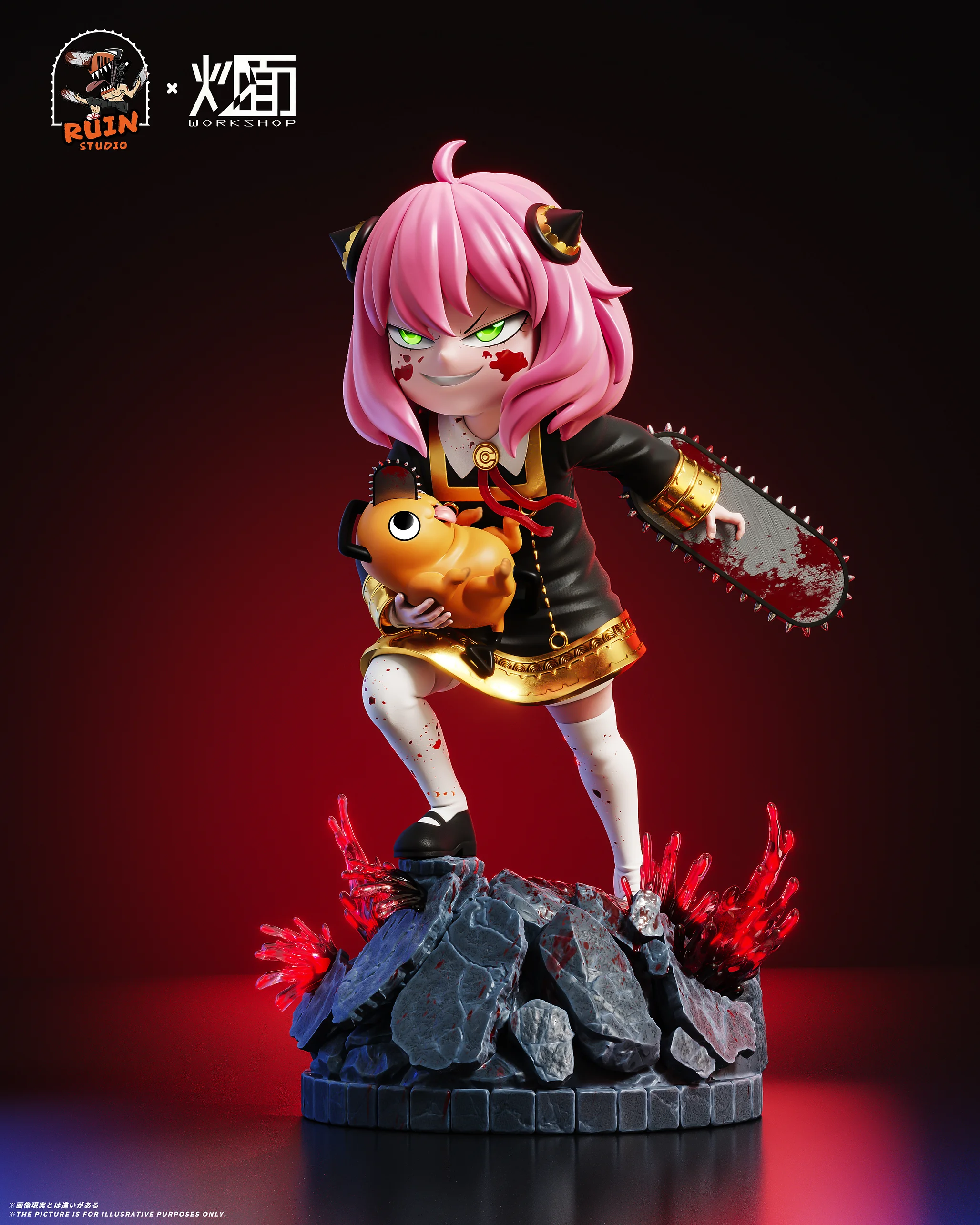 SPY X FAMILY - Anya cos Chainsaw Man 1/6 Statue(GK) - RUIN Studio & ChaoMian Studio
