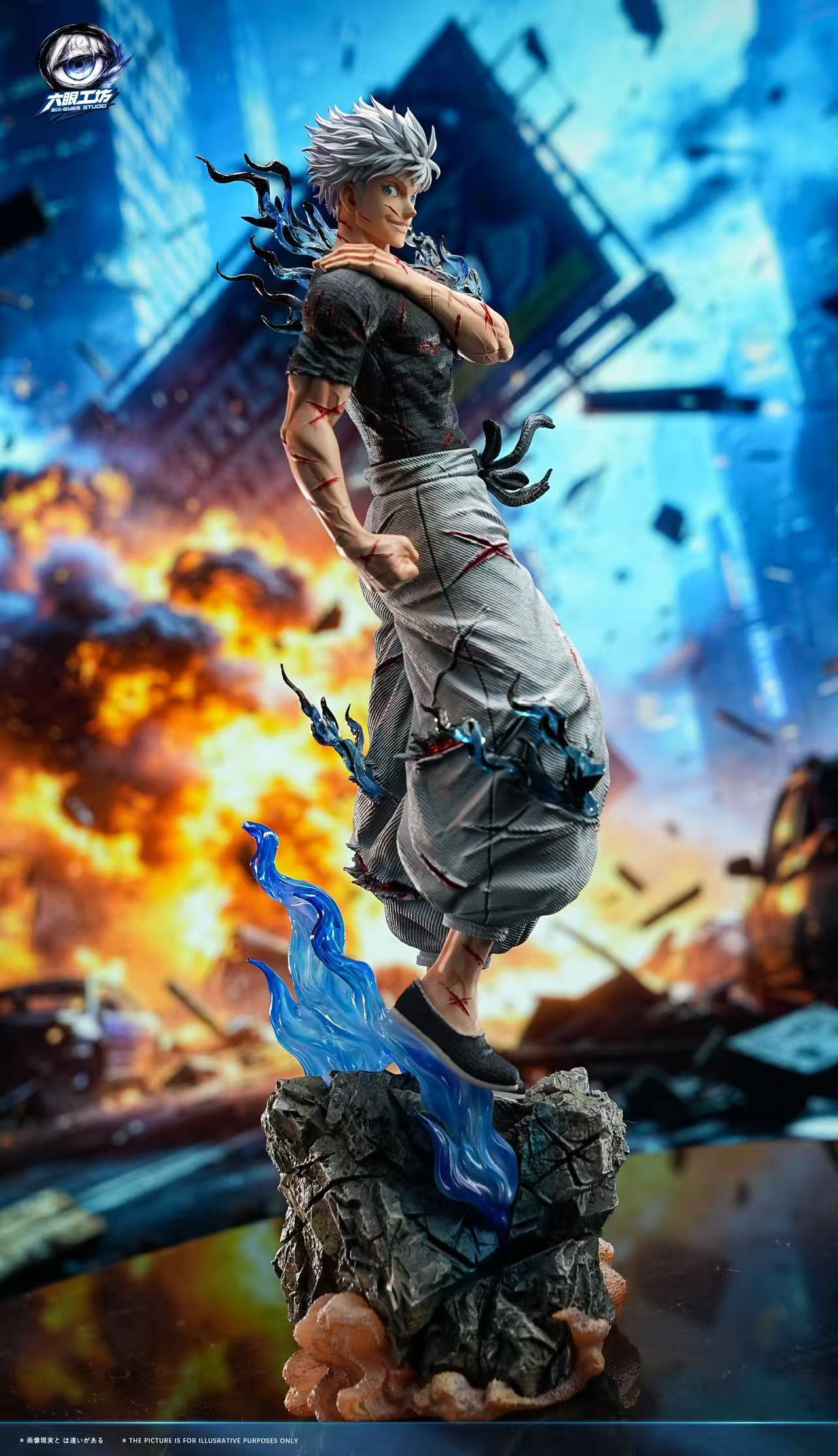 Six Eyes Studio Battle Damaged Satoru Gojo Jujutsu Kaisen Statue