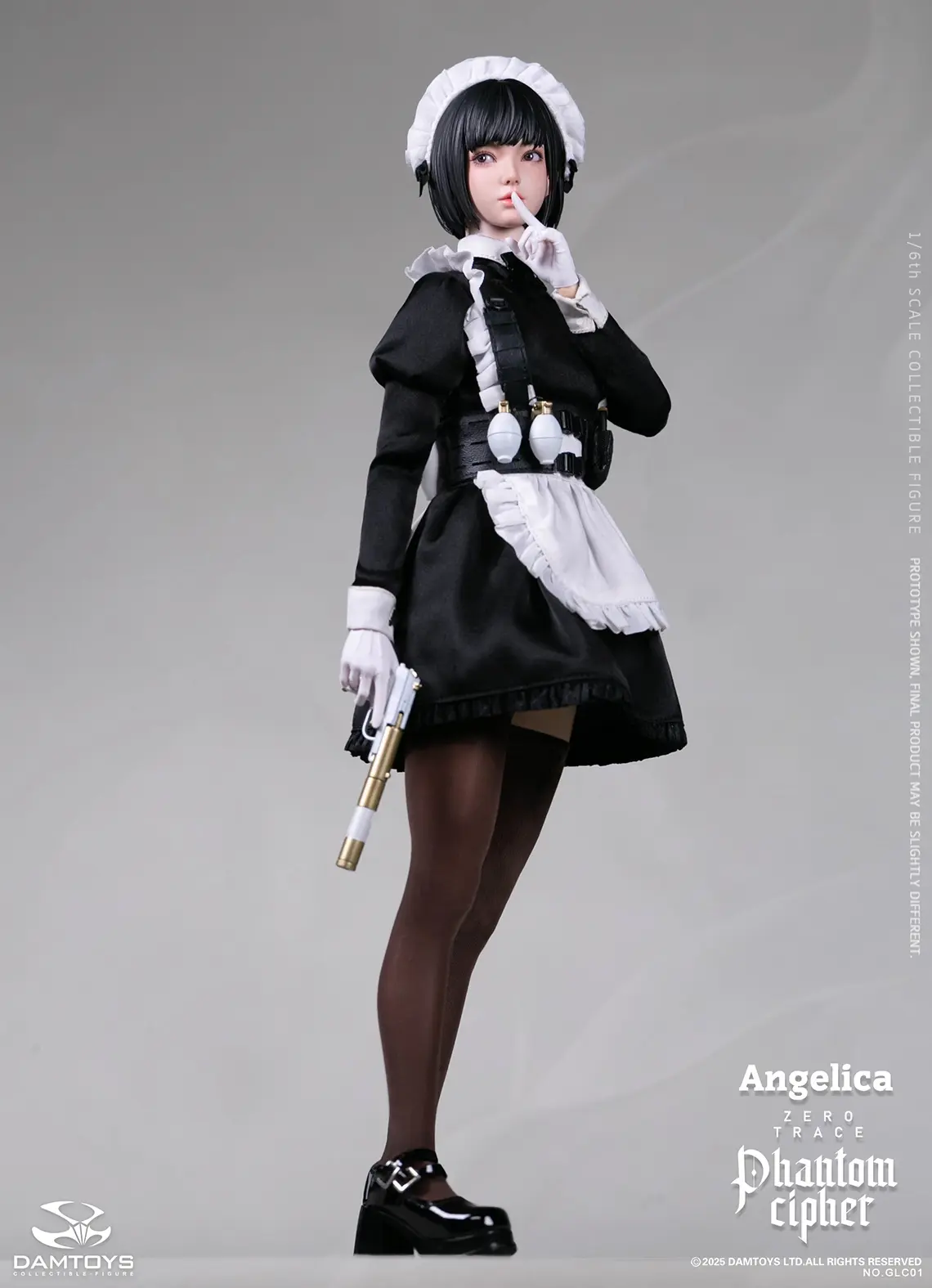 DAMTOYS - 1/6th scale PHANTOM CIPHER: ZERO TRACE ANGELICA Original Story Collectible Action FigureGLC01 (Licensed)