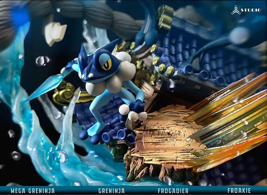 666 Studio - Pokemon Mega Greninja Water Shuriken All Out Statue