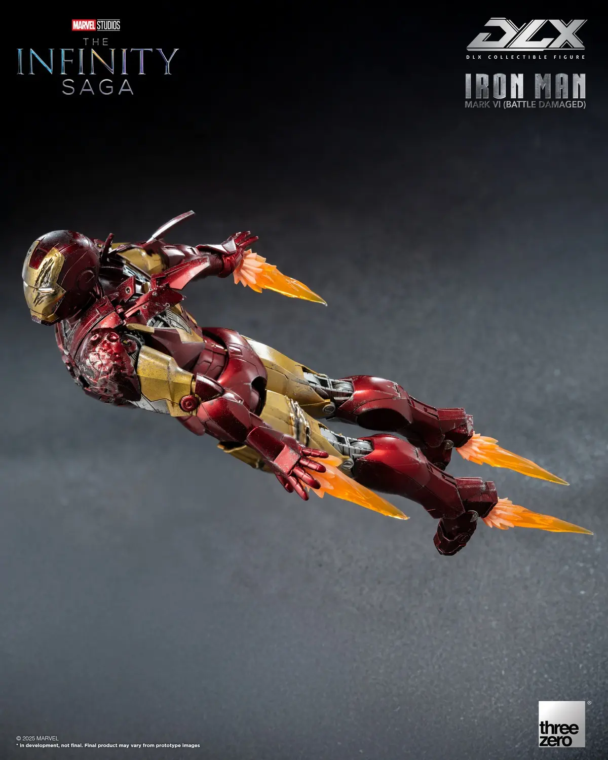 Threezero - Marvel Studios: The Infinity Saga DLX Iron Man Mark 6 Battle Damaged Version 3Z09180C0 (Licensed) Statue(GK)