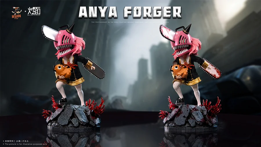 CM Studio & RUIN Studio - Spy x Family Anya cos Chainsaw Man Statue(GK)