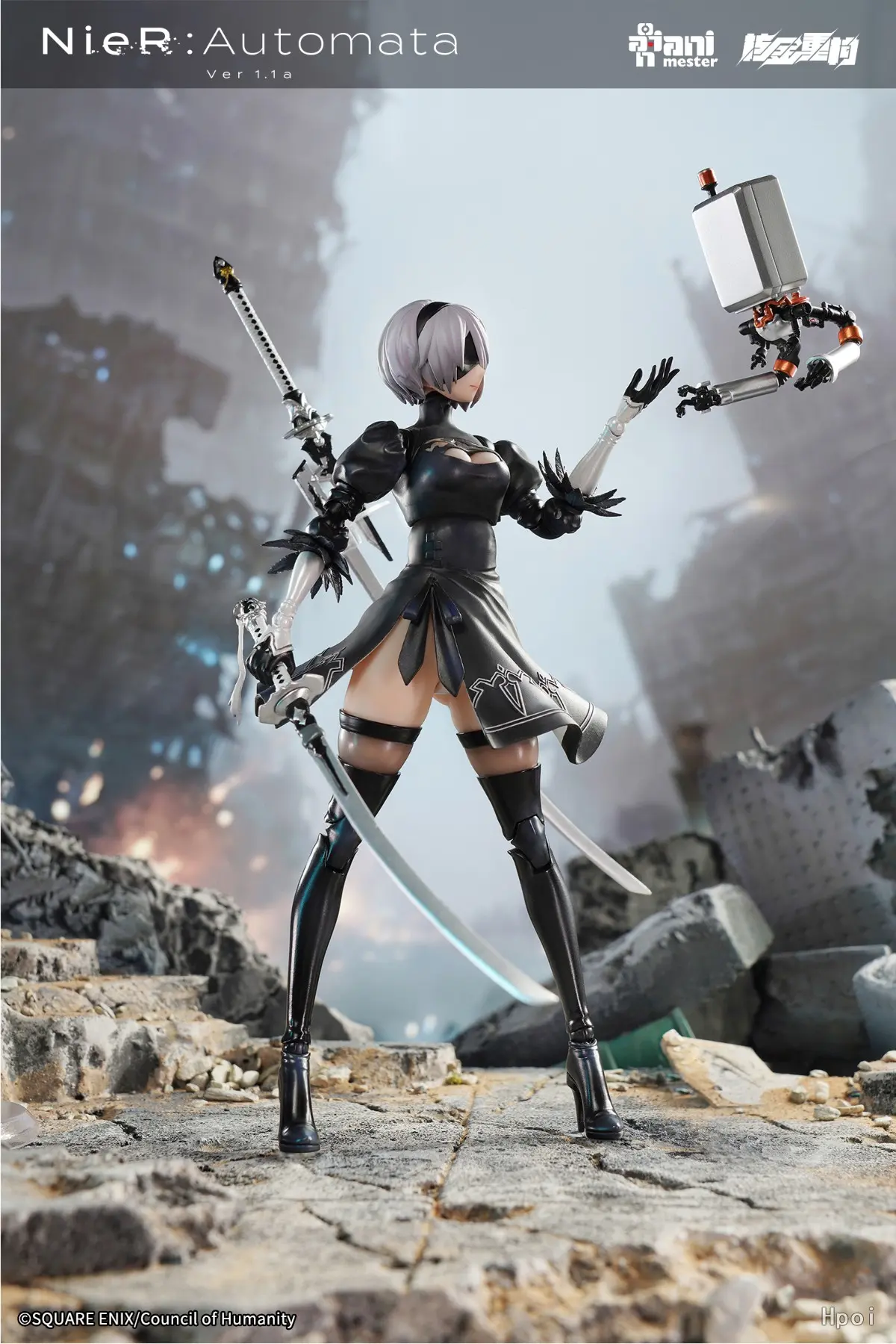 AniMester X Nuclear Gold Reconstruction - YoRHa No.2 Type B - 1/9 Scale Action Figure (Licensed) 