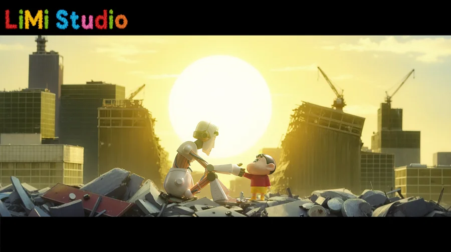 Crayon Shin-chan Shinnosuke and the Robot Dad Statue(GK)-LiMi Studio 