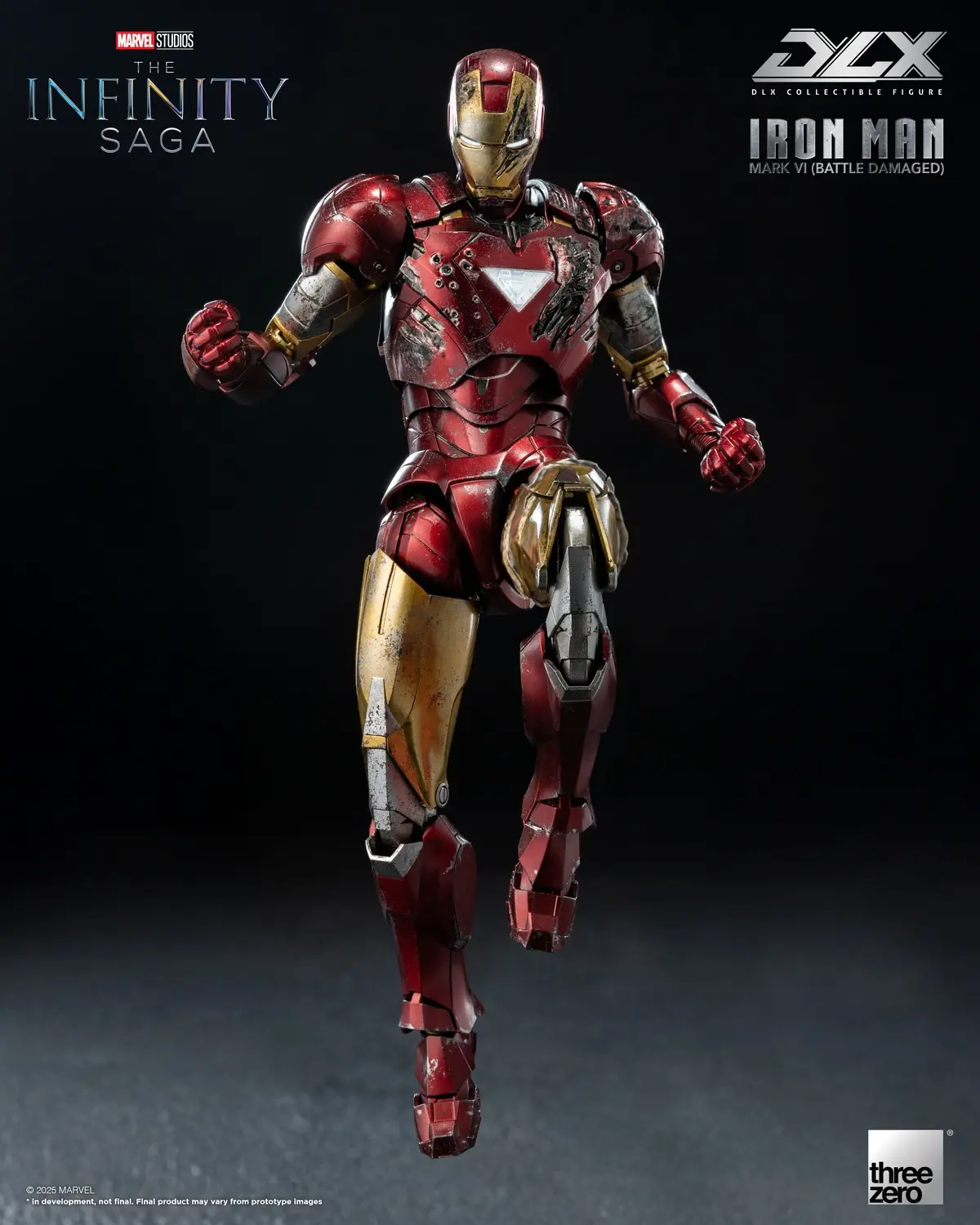 Threezero - Marvel Studios: The Infinity Saga DLX Iron Man Mark 6 Battle Damaged Version 3Z09180C0 (Licensed) Statue(GK)