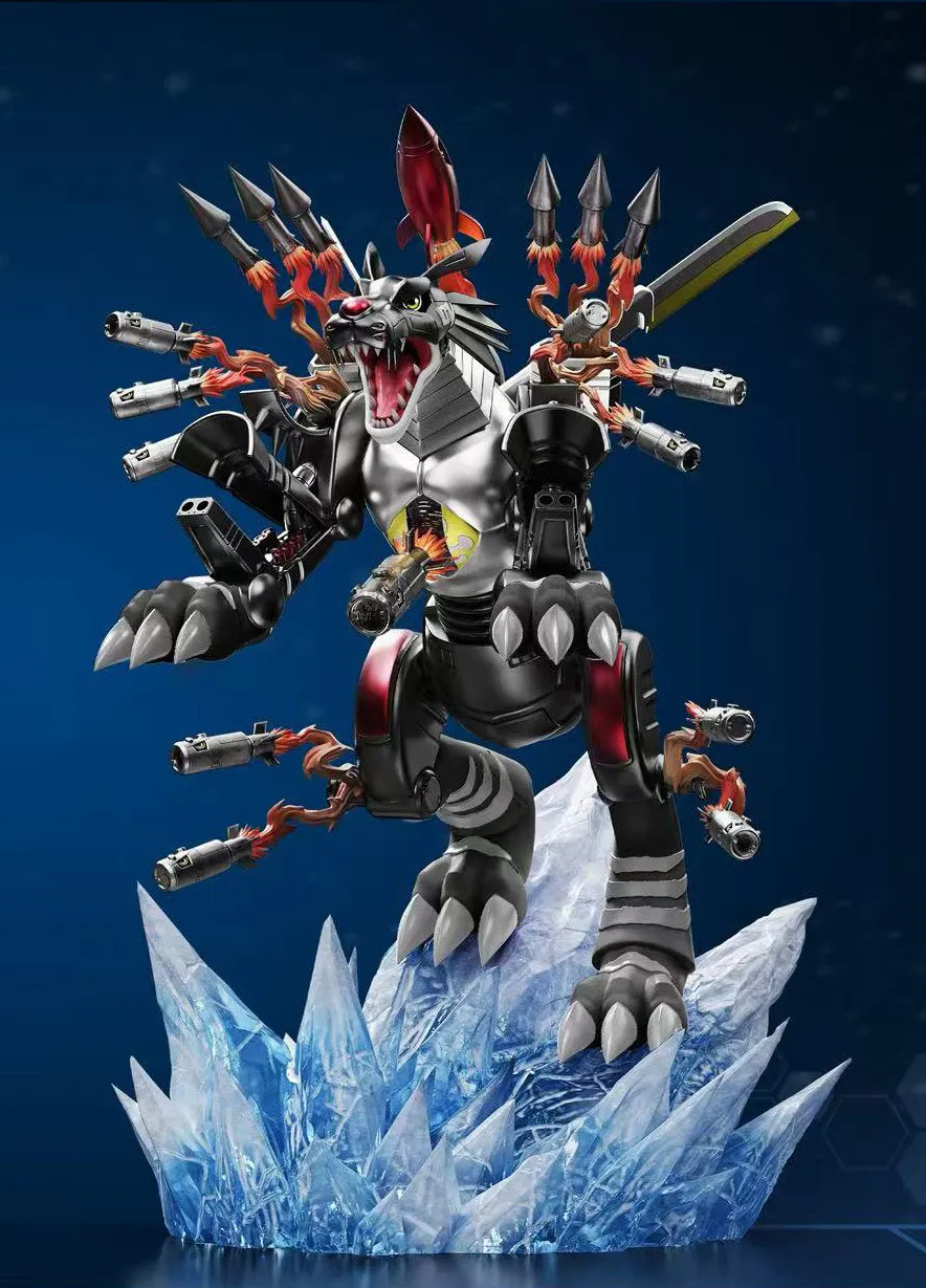 Crazy Nest Studio - Digimon Metal Garurumon Statue