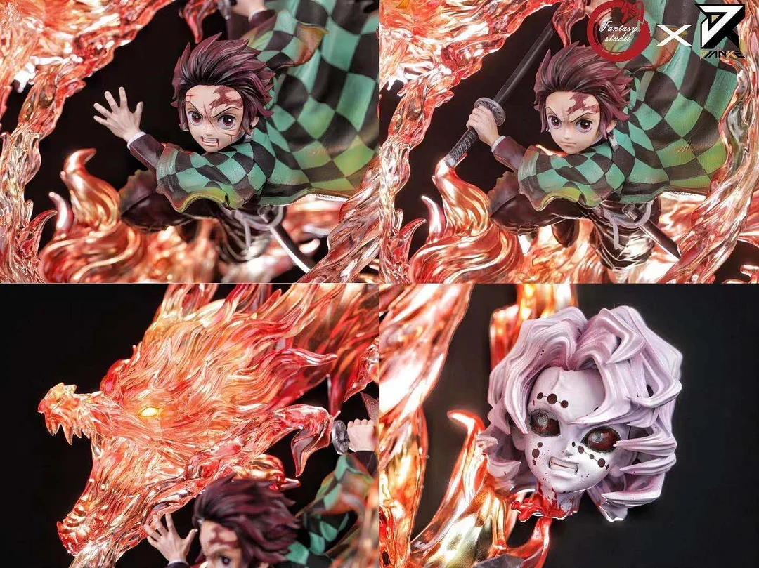 In stock-Demon Slayer: Kimetsu no Yaiba Kamado Tanjiro with LED-1/6 & 1/8 Scale Statue (GK) Figure-Fantasy Studios-KWII-GK