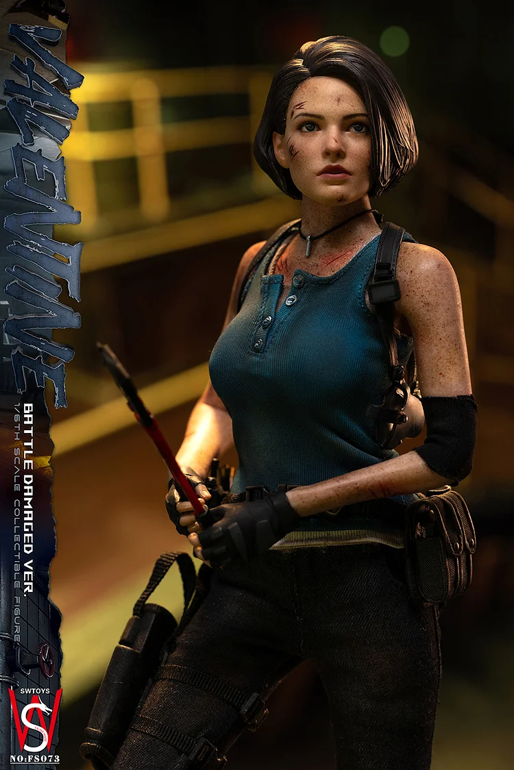 Resident Evil-Valentine Jill FS073 1/6 Battle Damaged Action Figure, Soldier, SWTOYS STUDIO, Pre-sale-KWII-GK