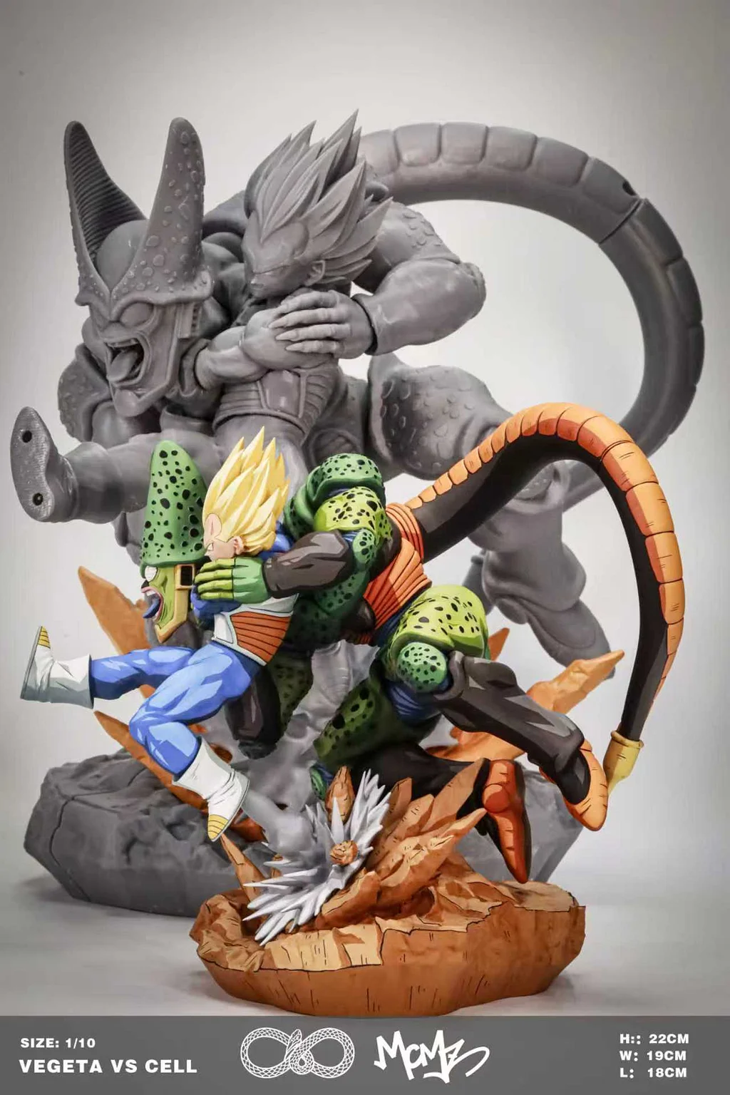 Boundless Blank Studio - Cell VS Vegeta Manga Color Dragon Ball Statue