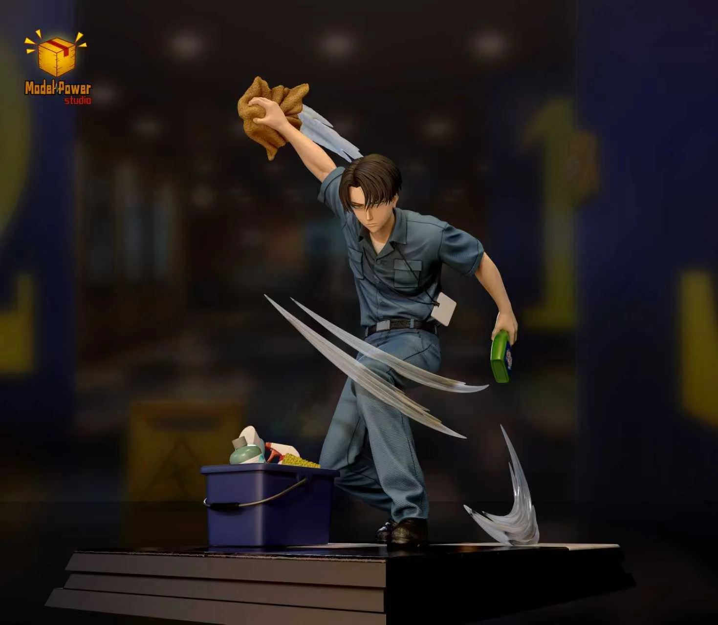 Model Power Studio - Cleaner Levi Ackerman Statue 